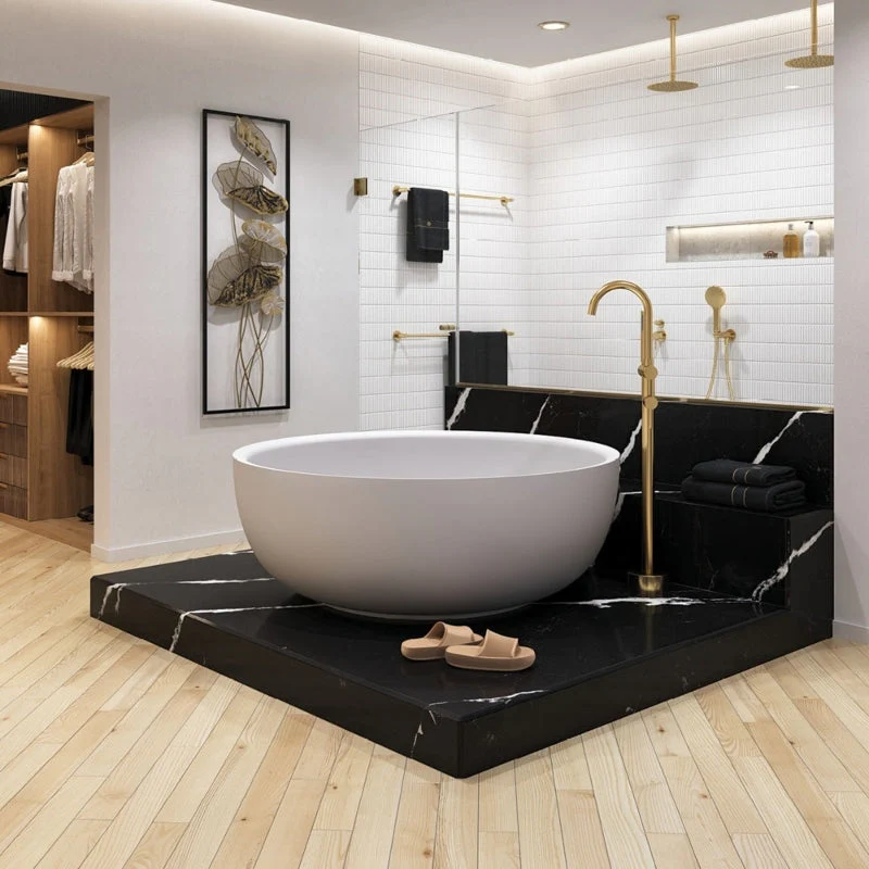 Fienza Shinto Solid Surface Bath 1350mm - White Matte - Image 2