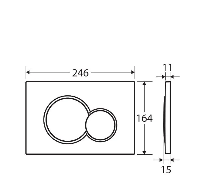 Fienza Sigma Round Button Flush Plate - Brushed Nickel - Image 2