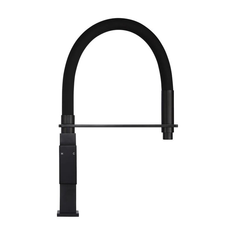 Meir Square Flexible Kitchen Sink Mixer Tap - Black Matte - Image 3