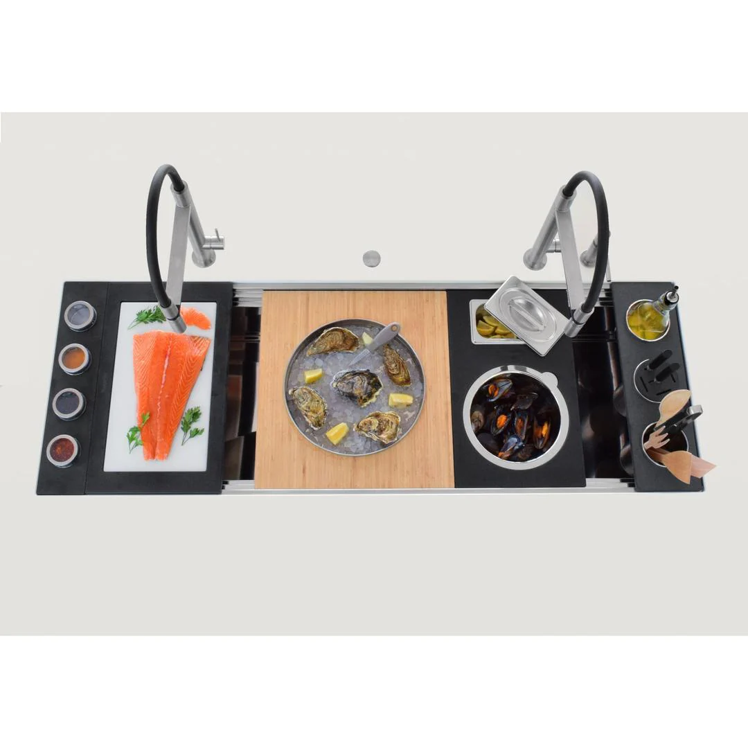 Linsol Foster Milano Happy Hour Work Station - Foster Brushed Stainless - Image 2