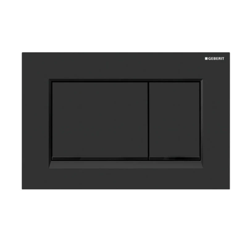 Geberit Sigma30 Black MatteDual Flush Plate - Black Trim