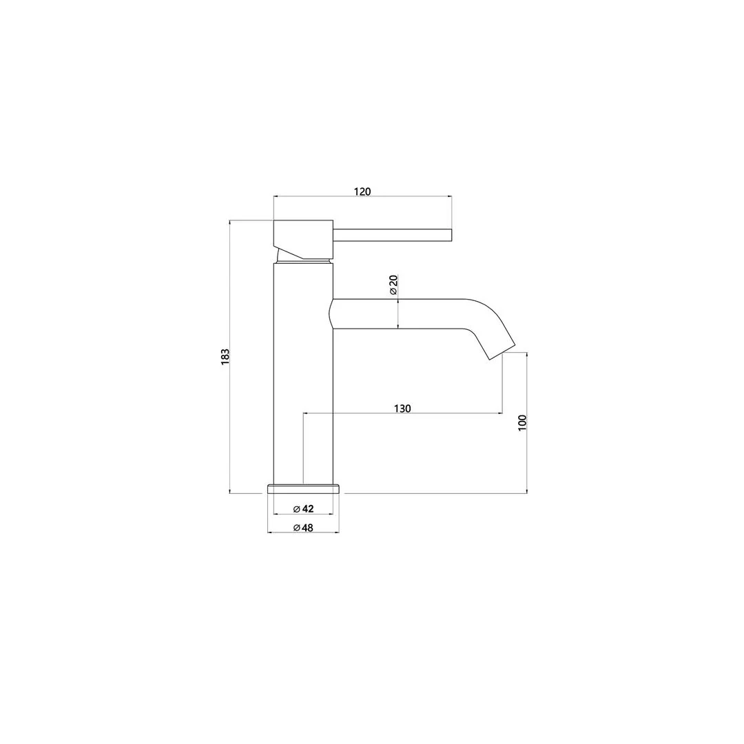 Linsol Gigi S3 Basin Mixer - Brushed Nickel - Image 2