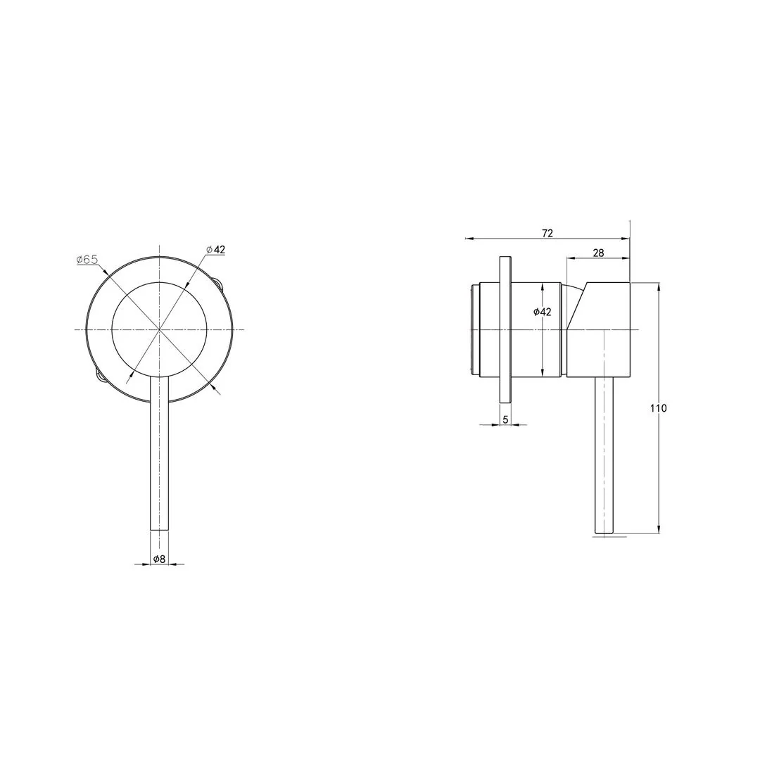 Linsol Gigi S3 Wall Mixer Trim Kit - Chrome - Image 2