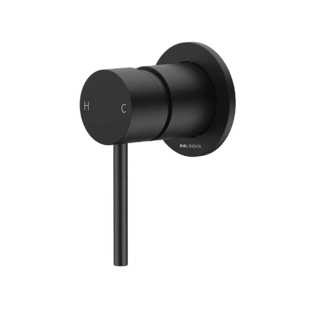 Linsol Gigi S3 Wall Mixer Trim Kit - Matte Black