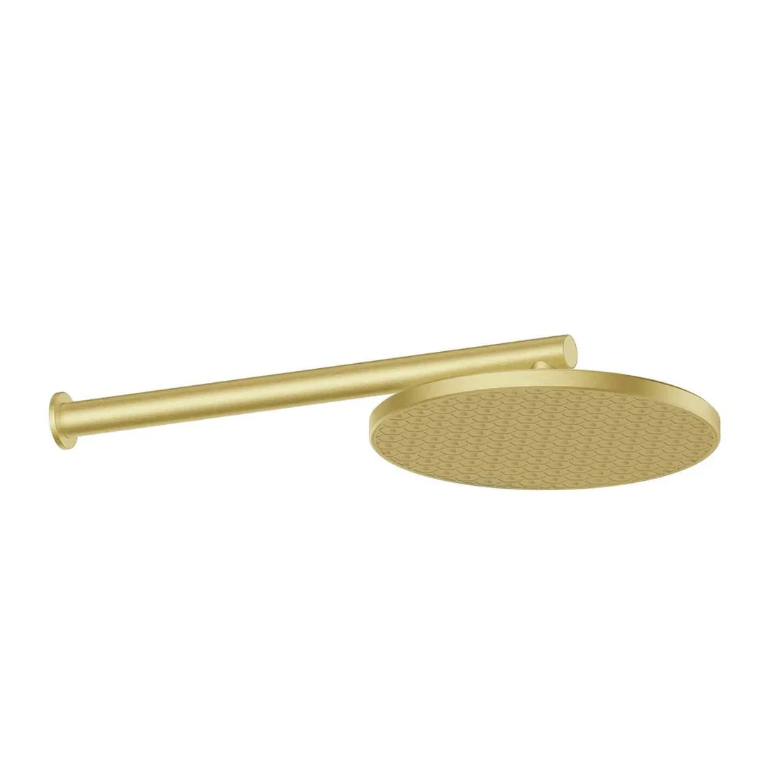 Greens RainBoost Wall Shower - Brushed Brass