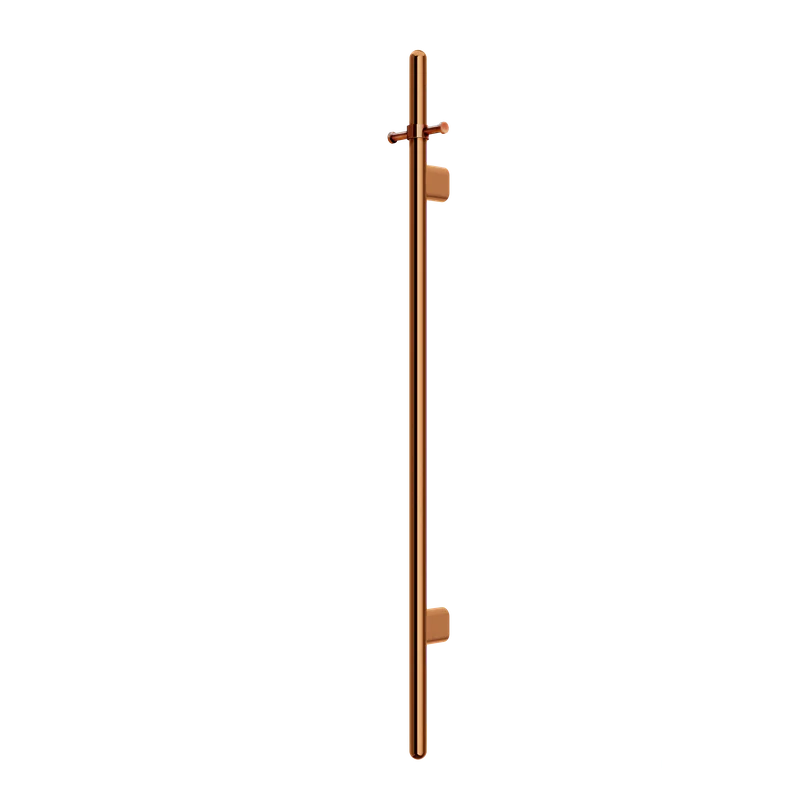 Meir Heated Vertical Towel Rail - Lustre Bronze