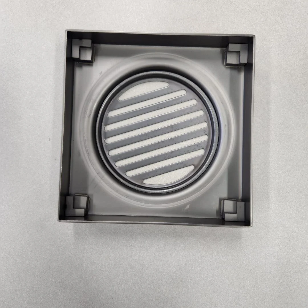 Kano Square Tile Insert Floor Waste - Gun Metal - Image 2