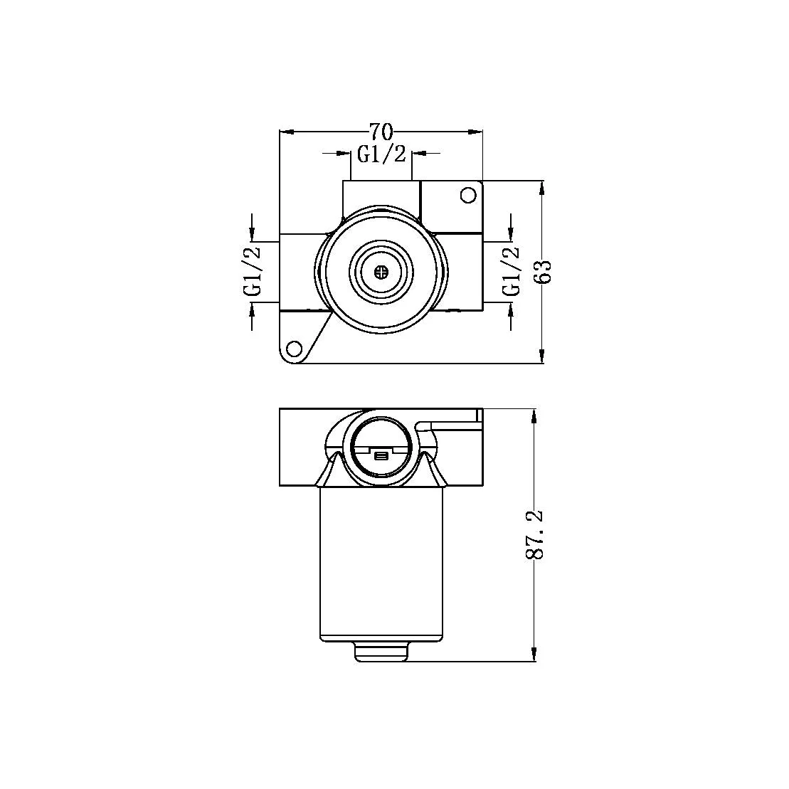 Nero Kara/Opal Progressive Shower Mixer Body Only - Image 2
