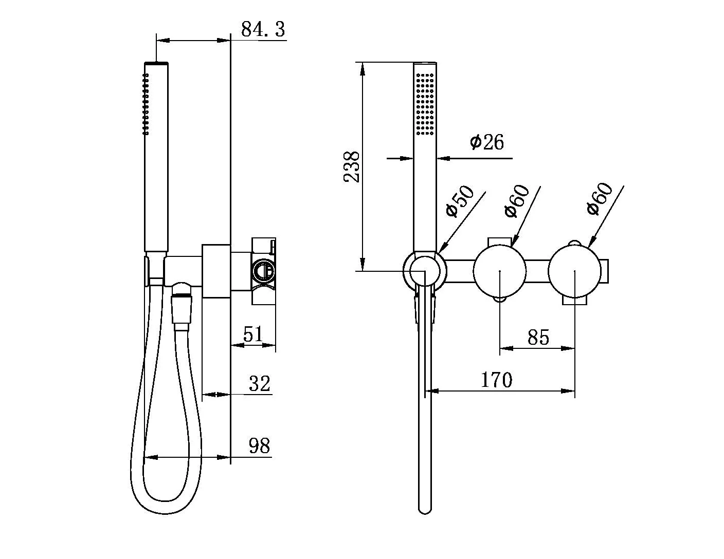 Nero Kara Progressive Shower System Separate Plate (Trim Kit Only) - Brushed Nickel - Image 2