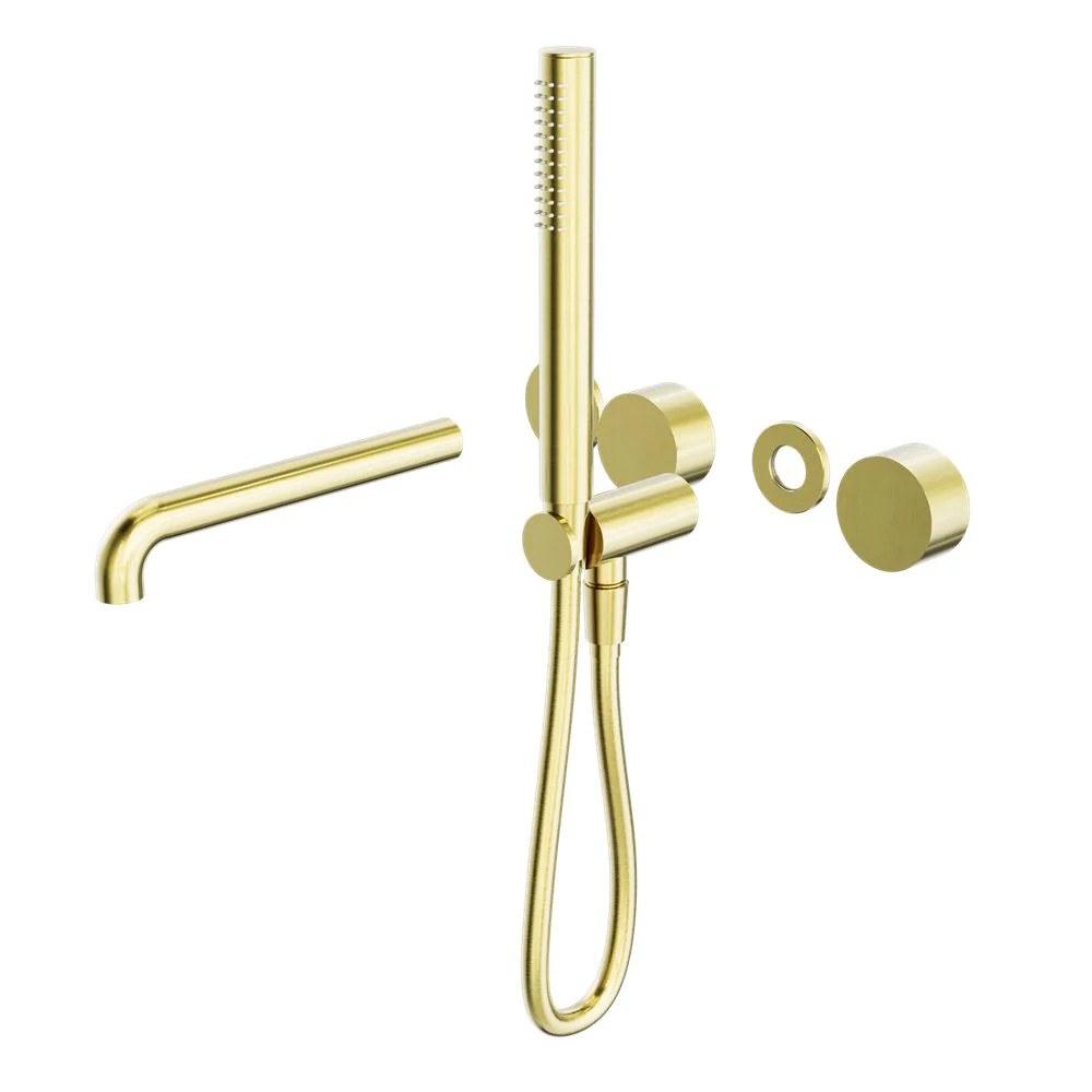 Nero Kara Progressive Shower System Separate Plate With Spout (Trim Kit Only) - Brushed Gold