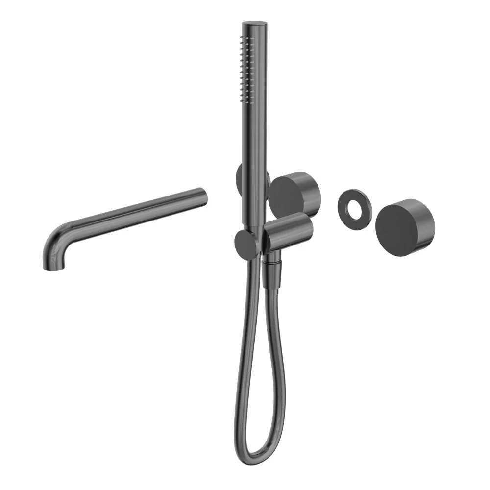 Nero Kara Progressive Shower System Separate Plate With Spout (Trim Kit Only) - Gun Metal