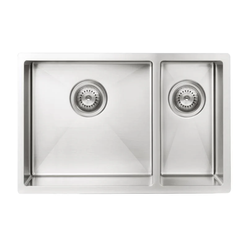 Meir Lavello Kitchen Sink - One & Half Bowl 670 x 440 - PVD Brushed Nickel - Image 6