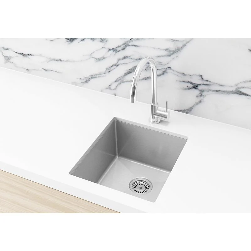 Meir Lavello Kitchen Sink Single Bowl 380 x 440 - PVD Brushed Nickel