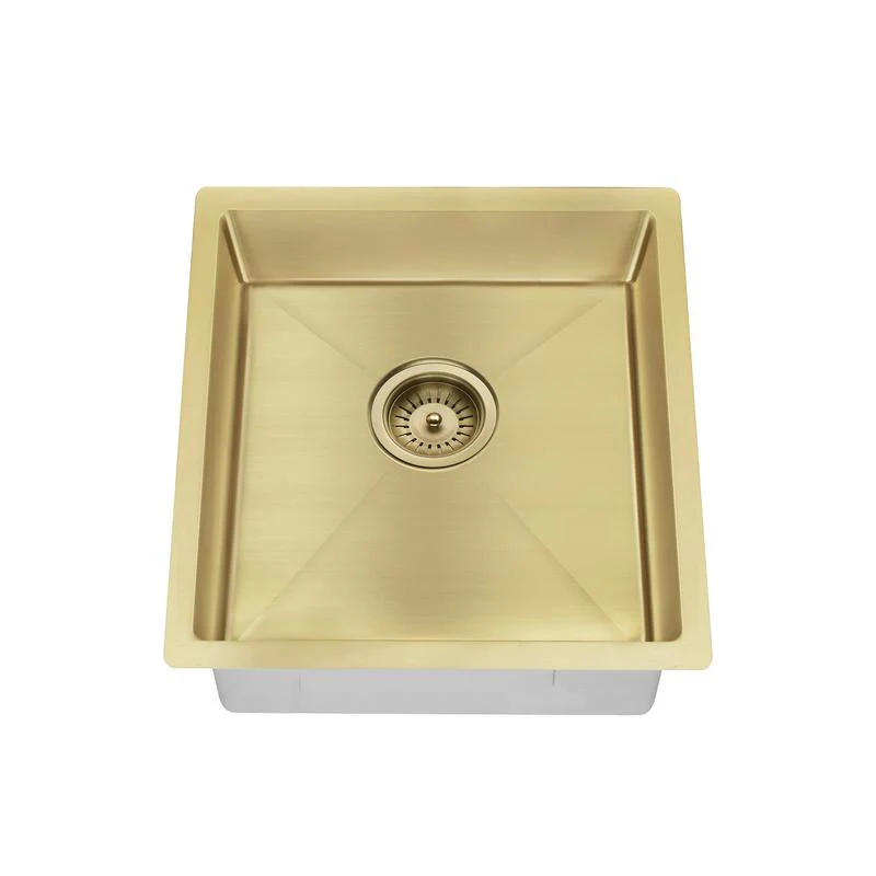 Meir Lavello Kitchen Sink Single Bowl 450 x 450 - PVD Brushed Bronze Gold - Image 8