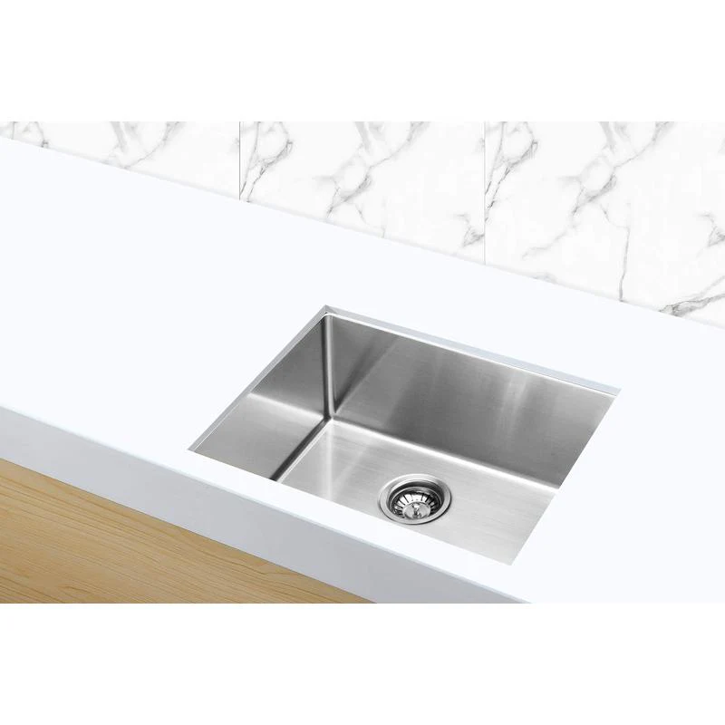 Meir Lavello Kitchen Sink Single Bowl 450 x 450 - PVD Brushed Nickel - Image 6