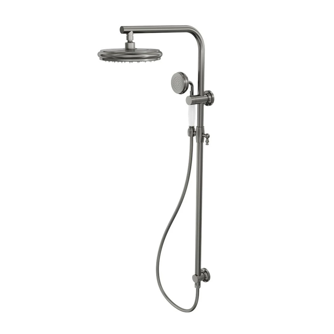 Linsol Klassique Shower Combination with 210mm Head - Gunmetal