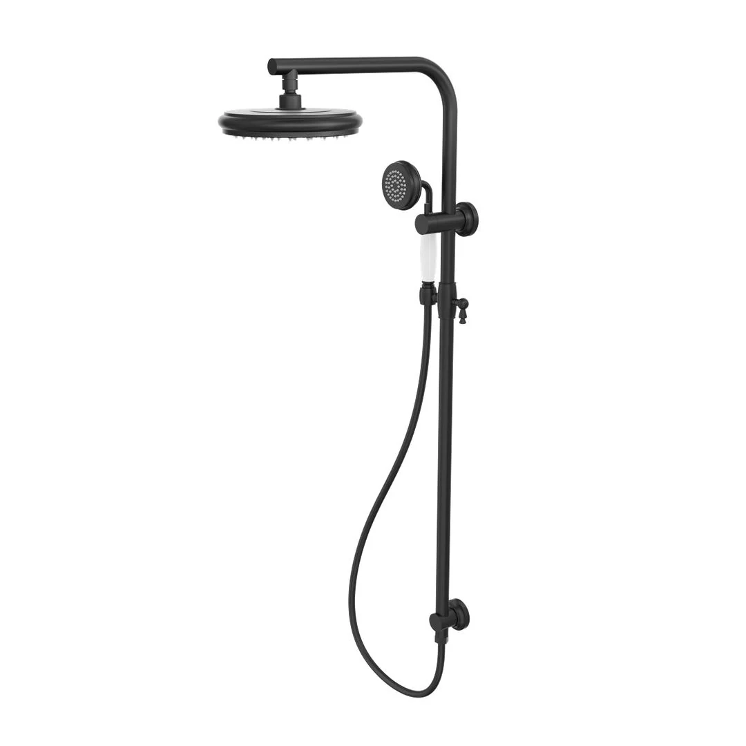 Linsol Klassique Shower Combination with 210mm Head - Matte Black