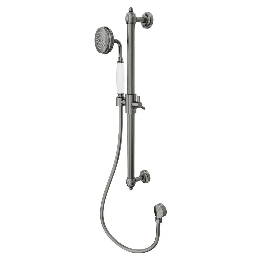 Linsol Klassique Sliding Shower Rail - Gunmetal