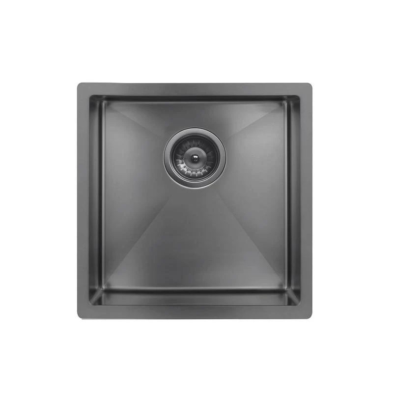 Meir Lavello Kitchen Sink Single Bowl 450 x 450 - PVD Gun Metal Black - Image 5