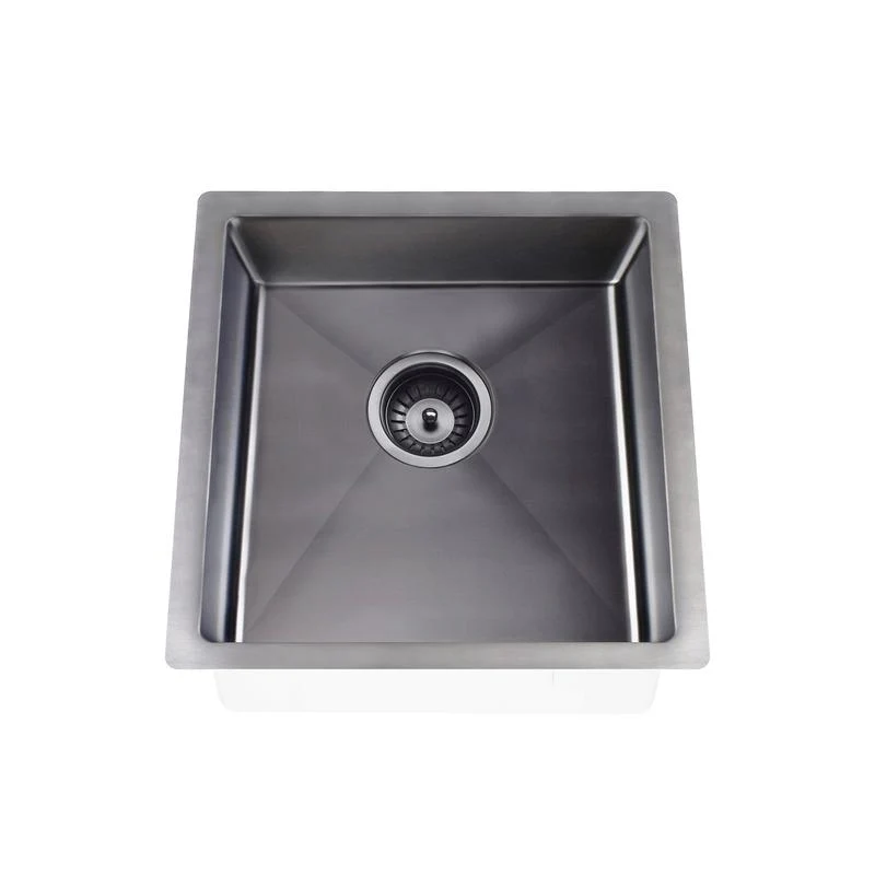 Meir Lavello Kitchen Sink Single Bowl 450 x 450 - PVD Gun Metal Black - Image 6