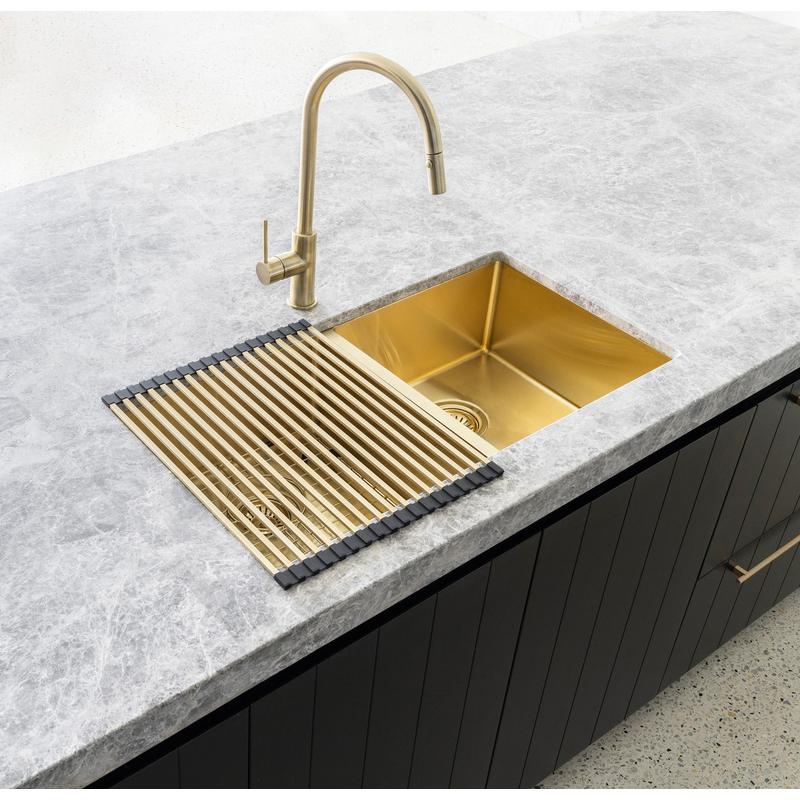 Meir Lavello Stainless Steel rolling mat protector - Brushed Bronze Gold - Image 2