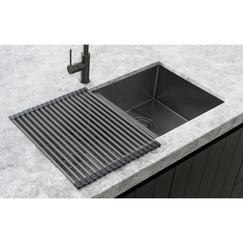 Meir Lavello Stainless Steel rolling mat protector - PVD Gun Metal Black - Image 3