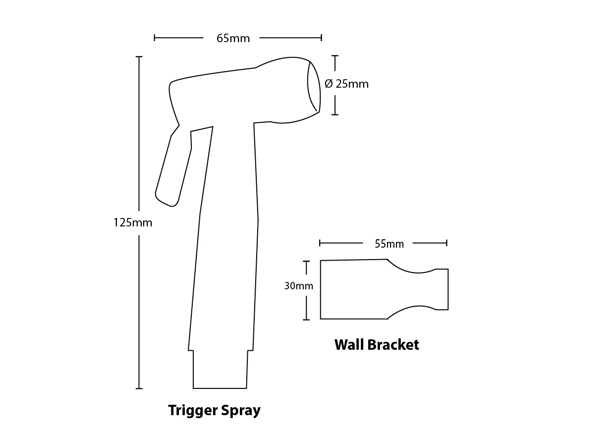 Linkware Bidet Trigger Spray with Reinforced Hose/Dual Check Valve - Copper - Image 2