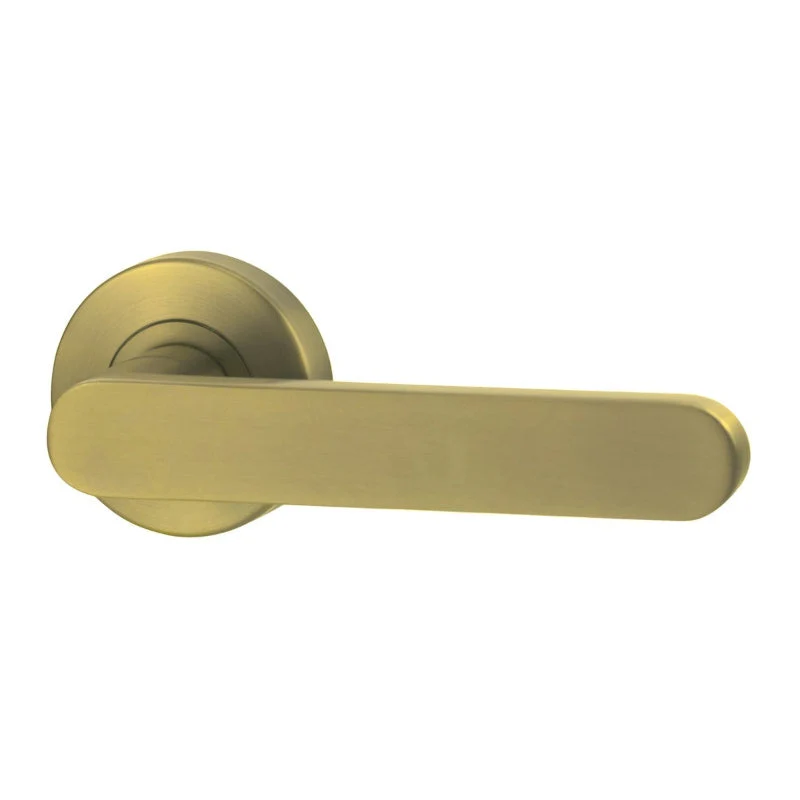 Lockwood Lever V3 Passage Set With Latch - Satin Brass PVD