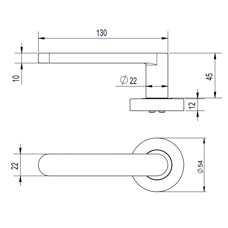 Lockwood Lever V3 Passage Set With Latch - Satin Bronze PVD - Image 2