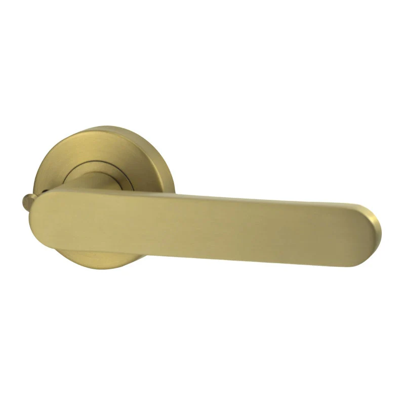 Lockwood Lever V3 Privacy Set With Latch - Satin Brass PVD