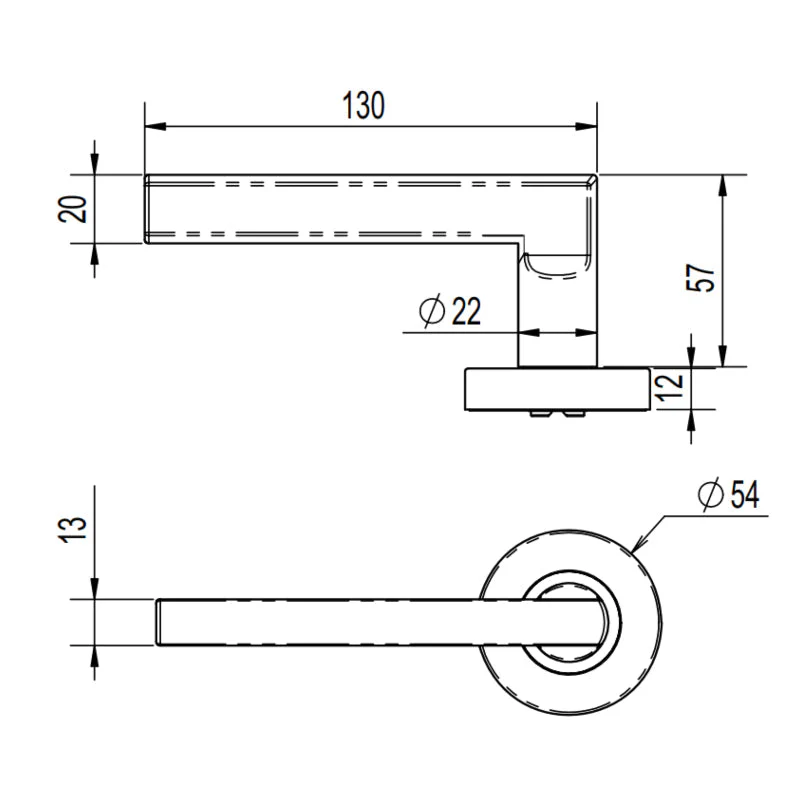 Lockwood Lever V4 Privacy Set With Latch - Satin Brass PVD - Image 2