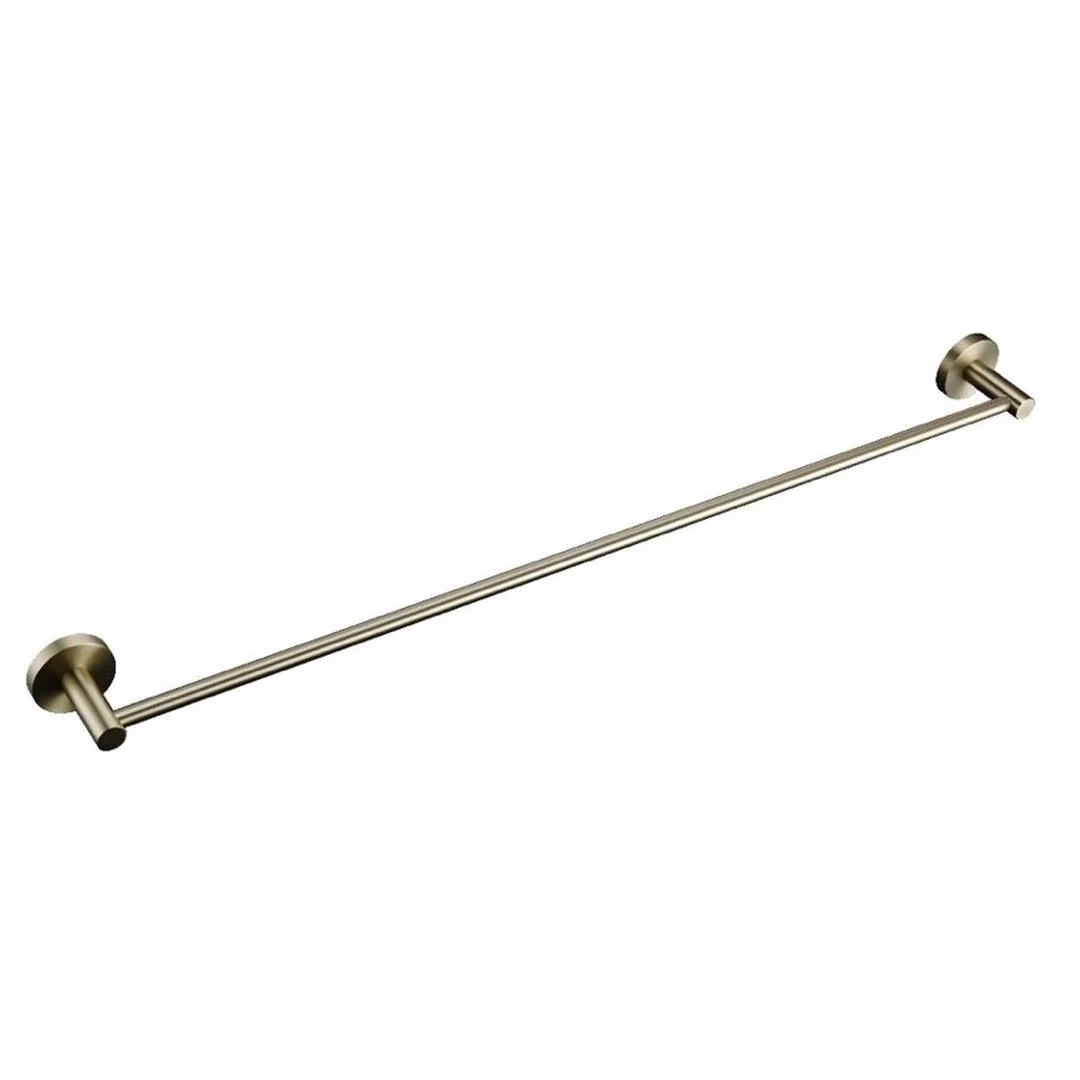 Linsol Lux S2 800mm Single Towel Rail - Brushed Brass