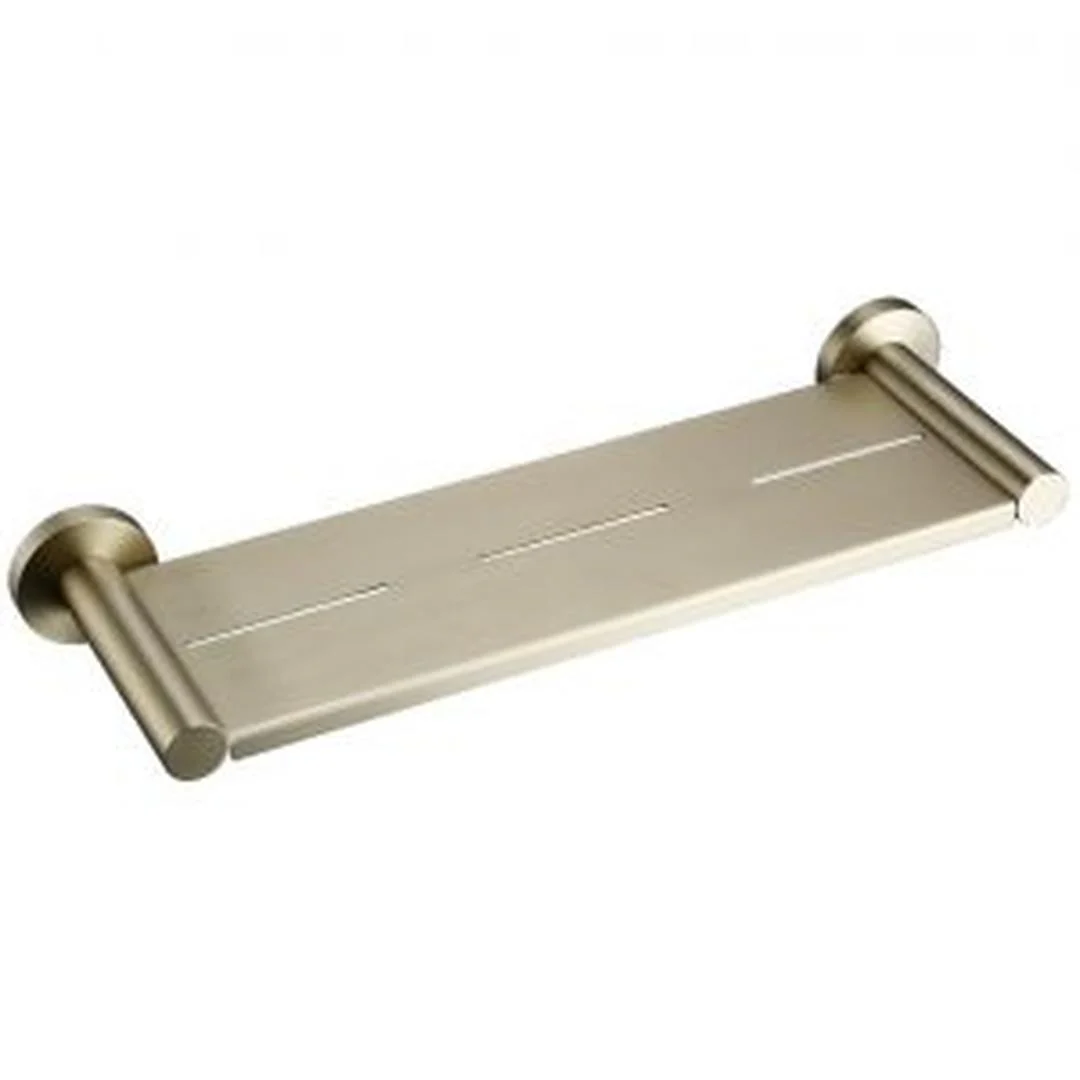 Linsol Lux S2 Metal Shower Shelf - Brushed Brass