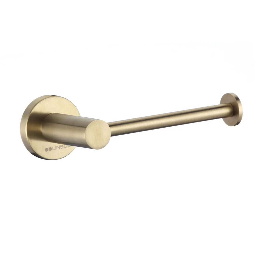 Linsol Lux S2 Toilet Roll Holder - Brushed Brass