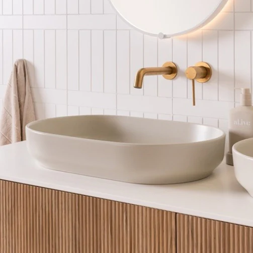 ADP Marilyn 550mm Above Counter Basin - Matte Concrete - Image 2