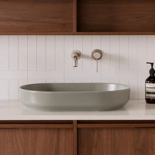 ADP Marilyn 550mm Above Counter Basin - Matte Olive - Image 3
