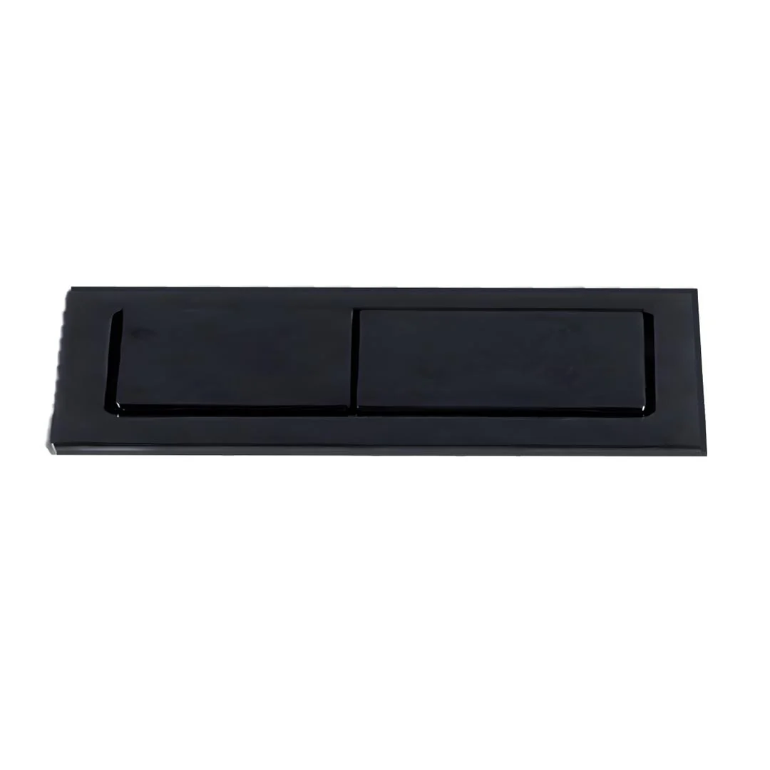 Linsol Marq Back to Wall Toilet Button & Hinge Cover Set - Matte Black