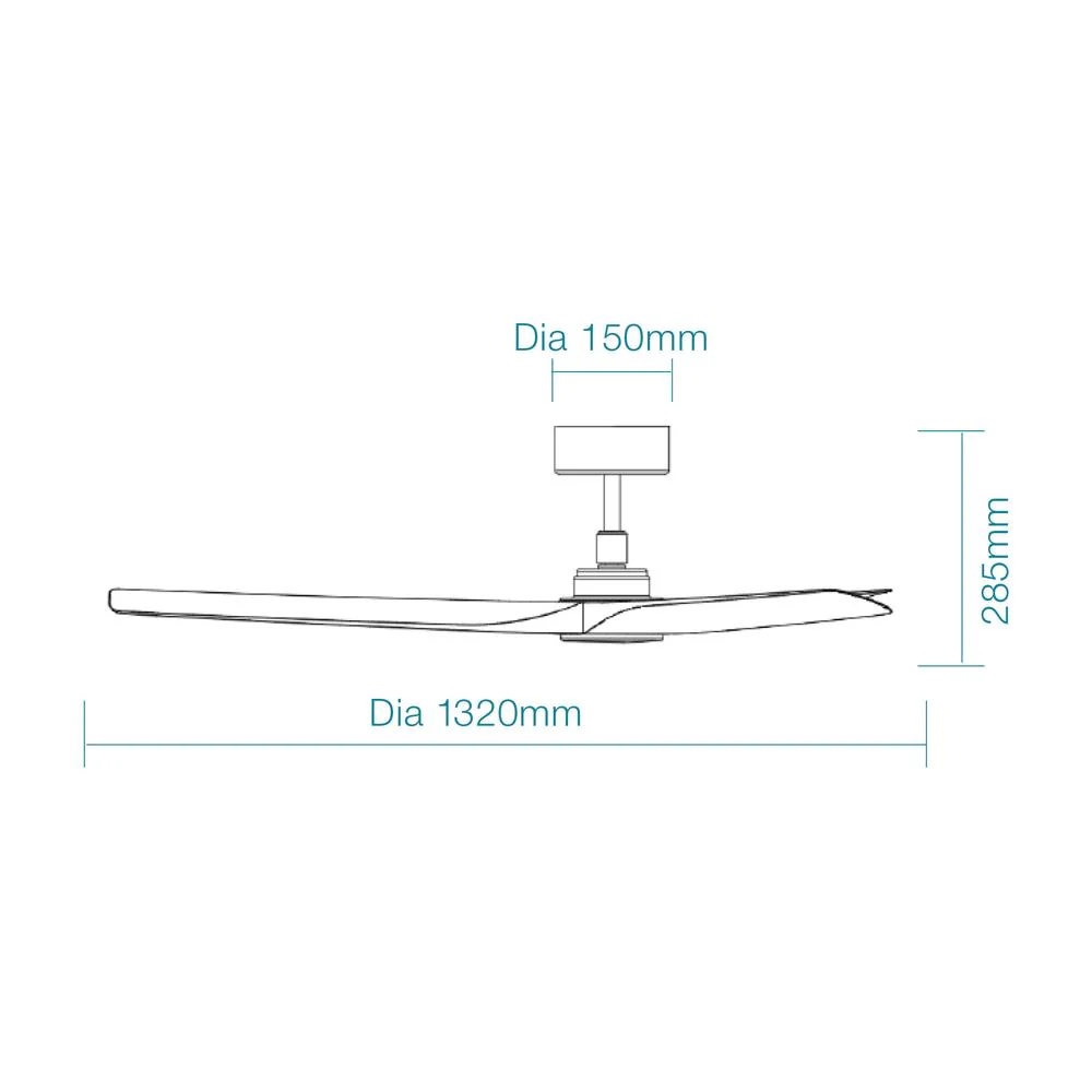 Martec Cordoba DC 52″ Smart Ceiling Fan With WIFI Remote Control + LED light - Matt White - Image 2