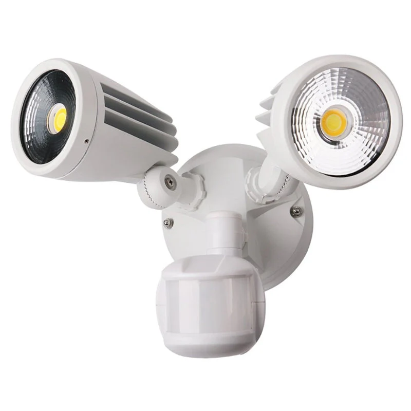 Martec Fortress II 30W Tricolour LED Double Security Light - White