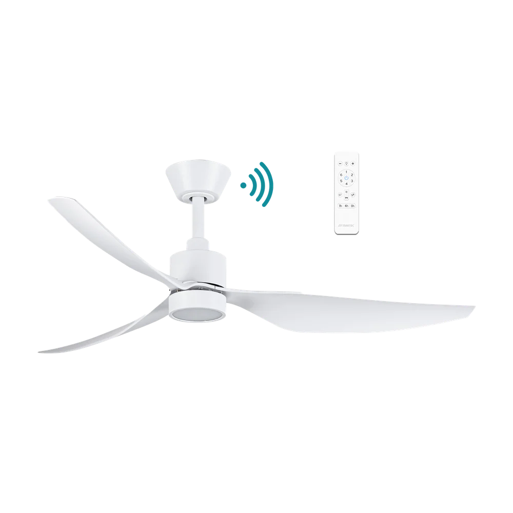Martec Genoa DC 50″ Smart Ceiling Fan With WIFI Remote Control + LED light - Matt White