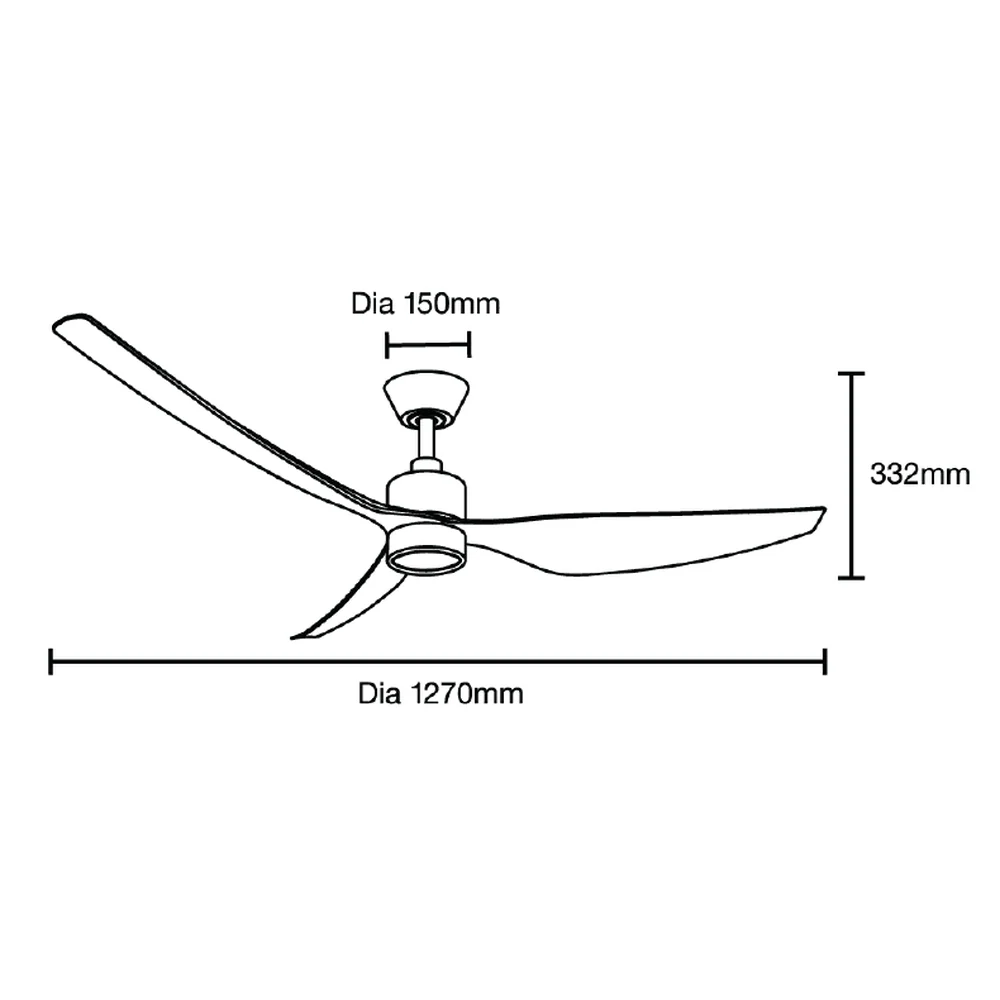 Martec Genoa DC 50″ Smart Ceiling Fan With WIFI Remote Control + LED light - Matt White - Image 2
