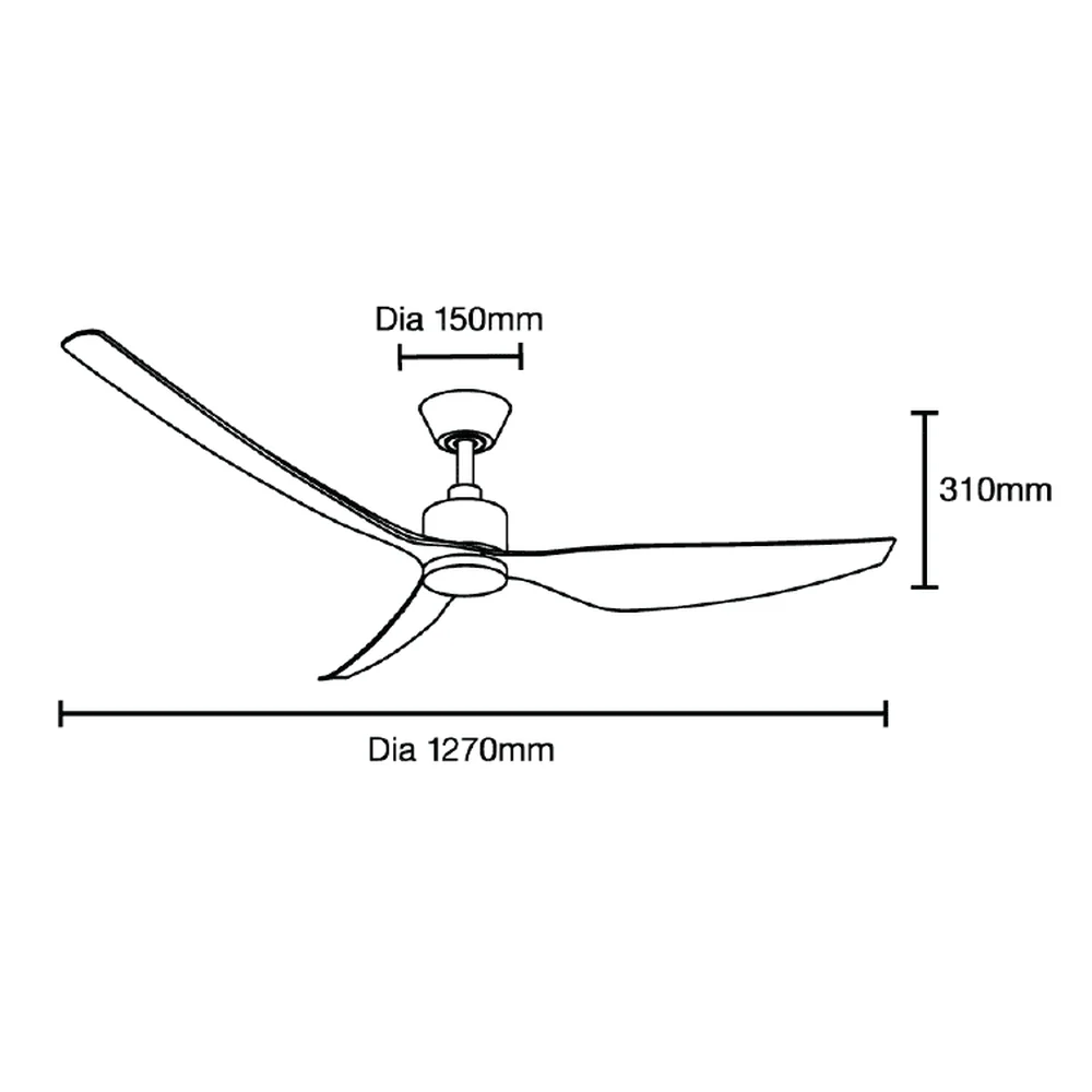 Martec Genoa DC 50″ Smart Ceiling Fan With WIFI Remote Control - Matt White - Image 2