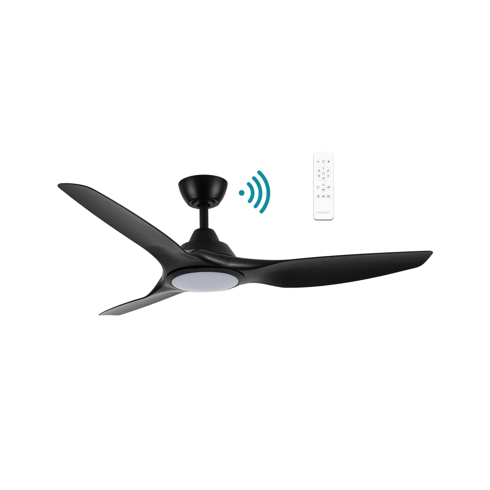 Martec Impact DC 52″ Smart Ceiling Fan With WIFI Remote Control + LED light - Matt Black