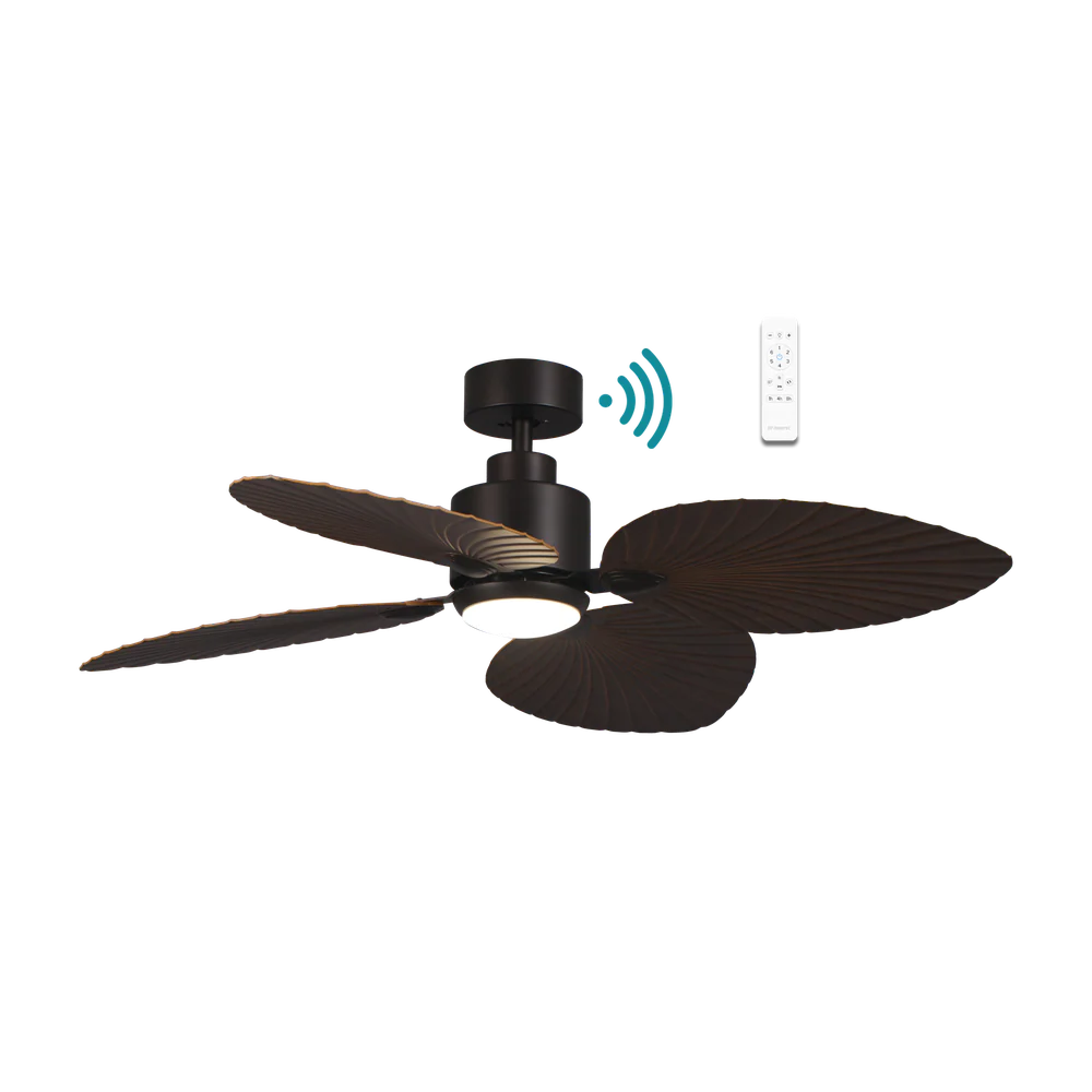 Martec Kingston DC 50″ Smart Ceiling Fan With WIFI Remote Control + LED light - Old Bronze / Walnut