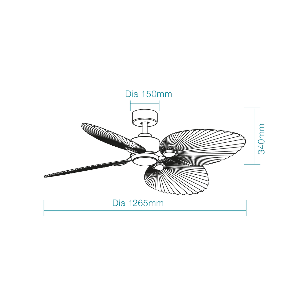Martec Kingston DC 50″ Smart Ceiling Fan With WIFI Remote Control + LED light - Old Bronze / Walnut - Image 2