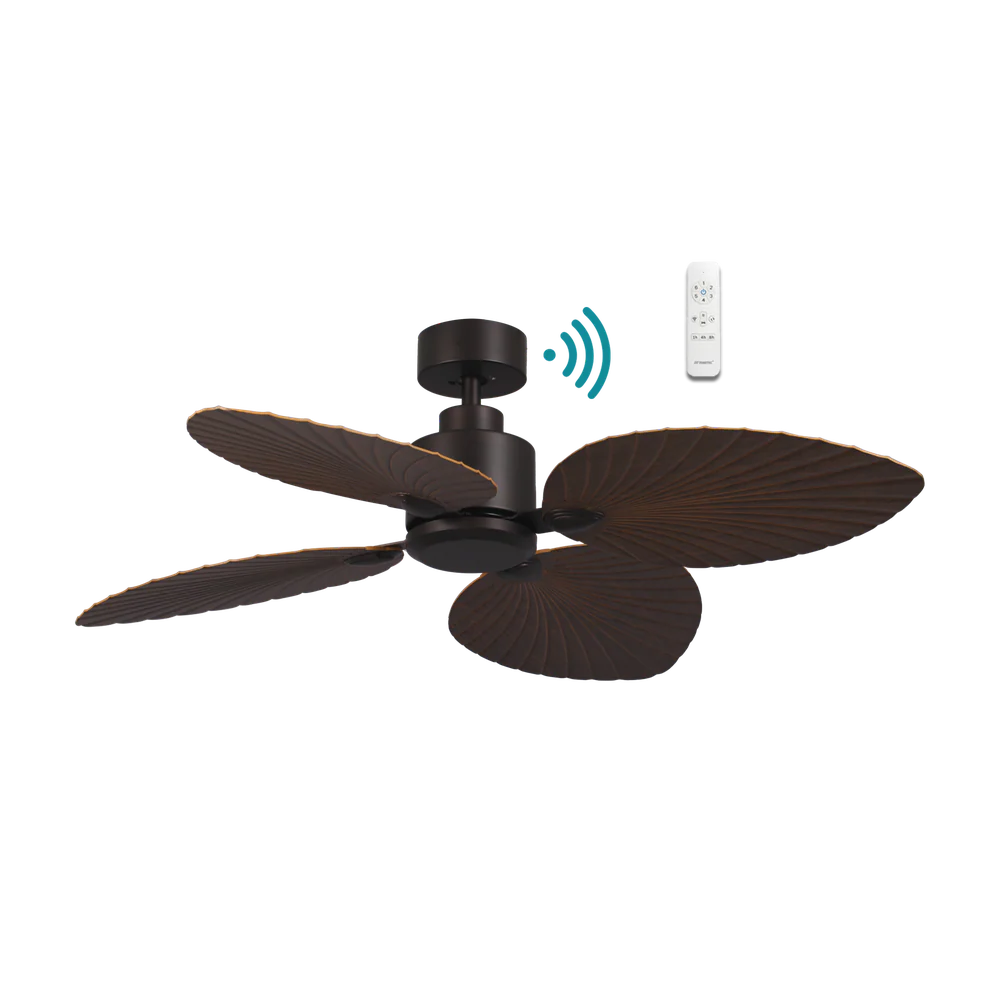 Martec Kingston DC 50″ Smart Ceiling Fan With WIFI Remote Control - Old Bronze / Walnut