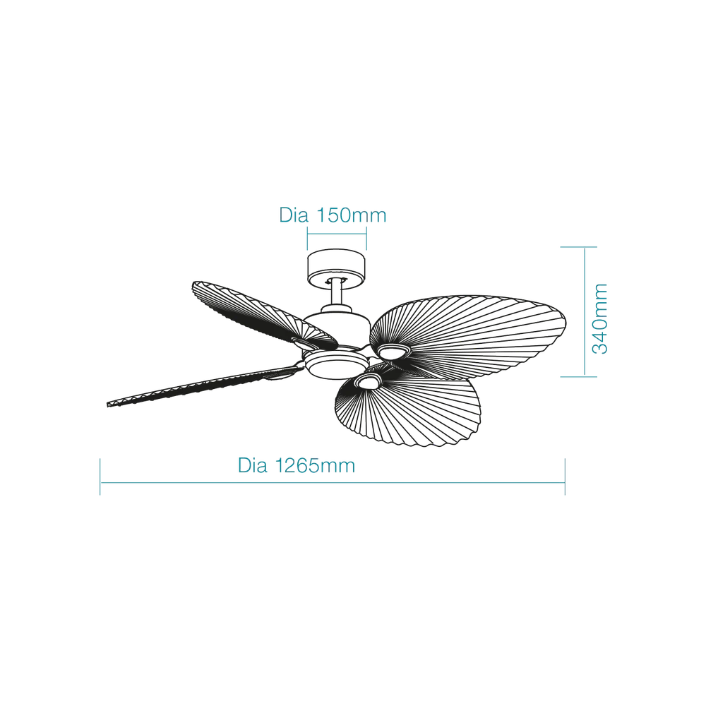 Martec Kingston DC 50″ Smart Ceiling Fan With WIFI Remote Control - Old Bronze / Walnut - Image 2