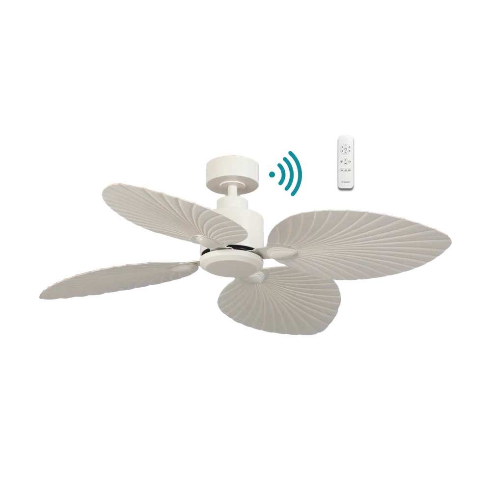 Martec Kingston DC 50″ Smart Ceiling Fan With WIFI Remote Control - Matt White / Whitewash