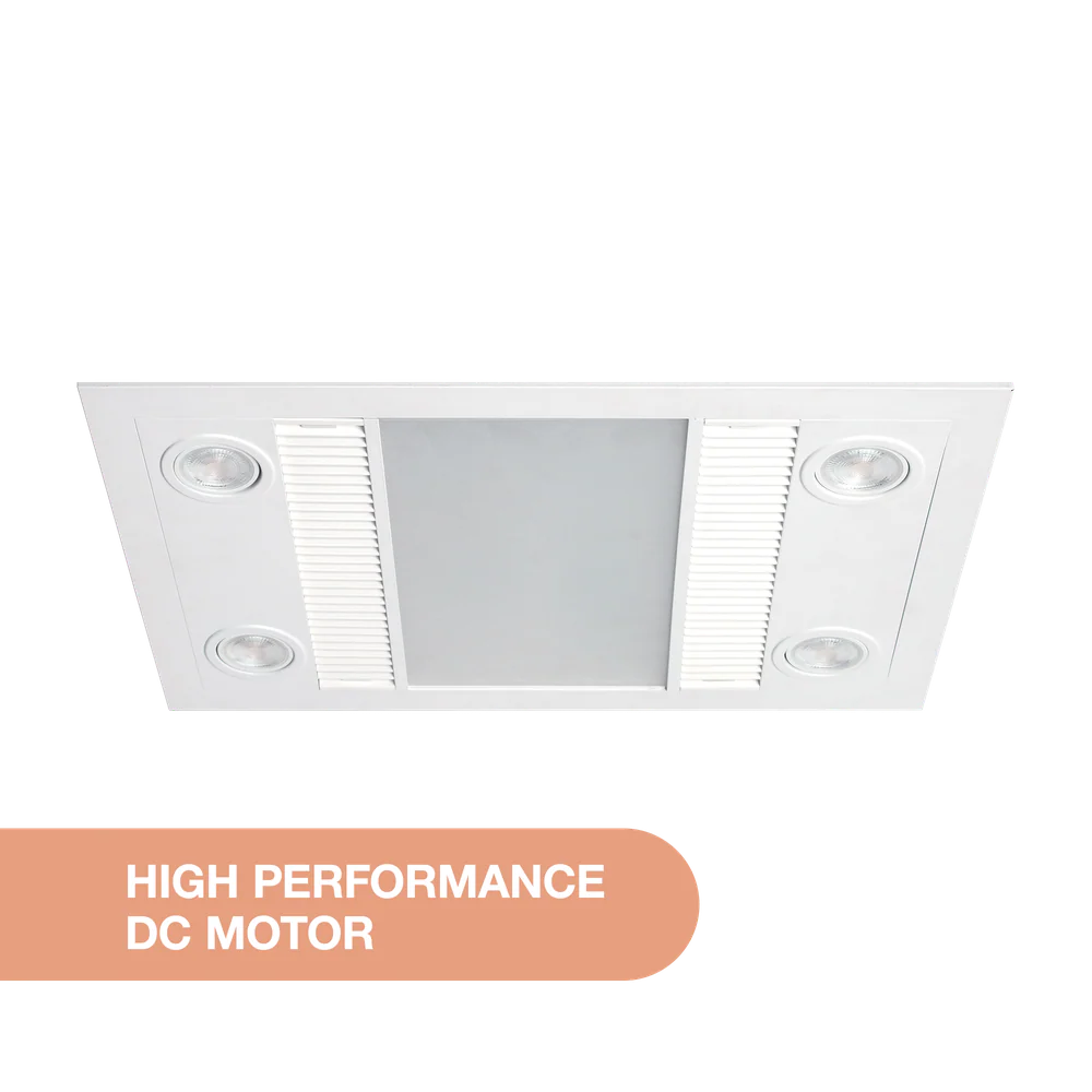 Martec Linux DC – 3 in 1 Bathroom Heater and Exhaust Fan with Tricolour LED Light - Matt White
