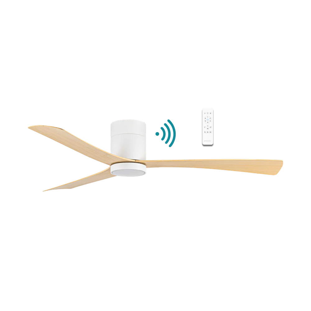 Martec Metro DC 52″ Smart Ceiling Fan With WIFI Remote Control + LED light - White Oak